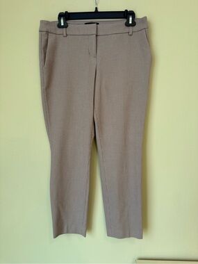 Express Women's Straight Leg Cropped Pants in Taupe
